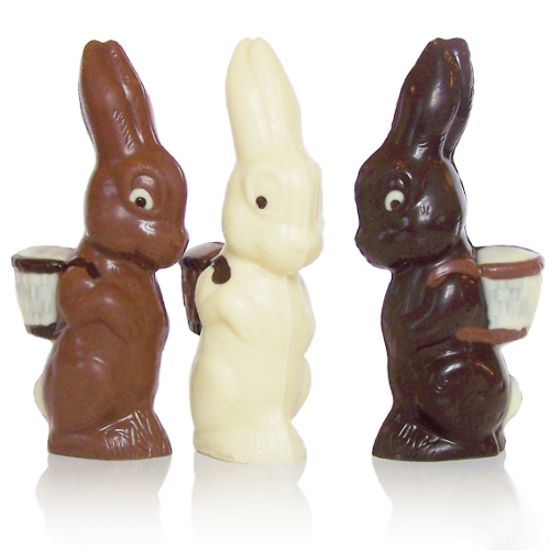 Schokoladenfigur Hase mit Rückenkorb