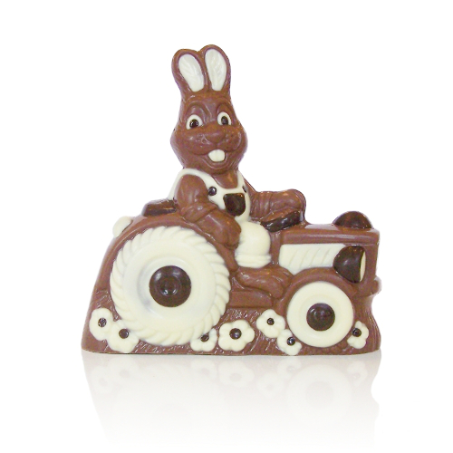 Schokoladenfigur mit Traktor