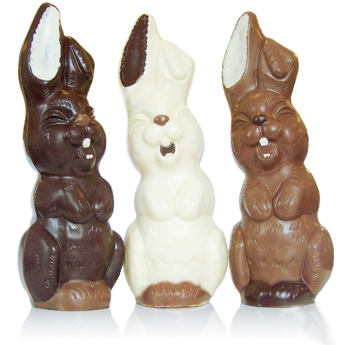 Schokoladenfigur Lachhase groß